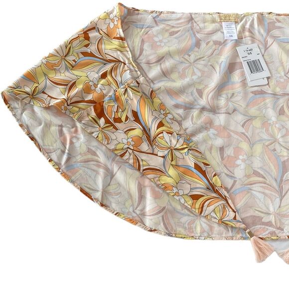 L*Space Salinas Sarong Tropical Floral Coverup Skirt Tie Waist Tassel Soulshine - Picture 11 of 14